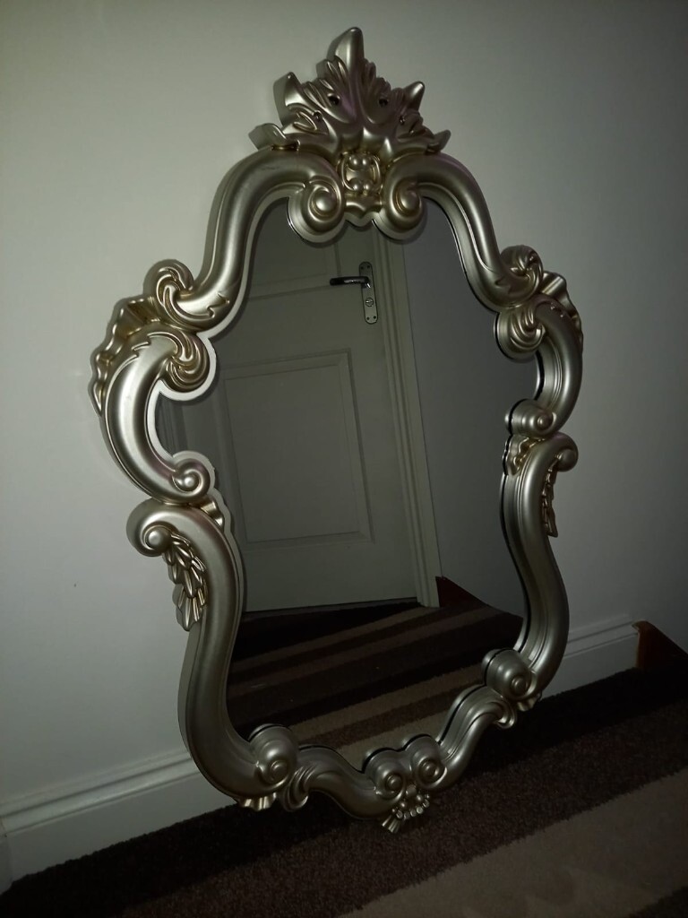 Silver (plastic) ornate mirror for sale in Clarkston, Glasgow Gumtree