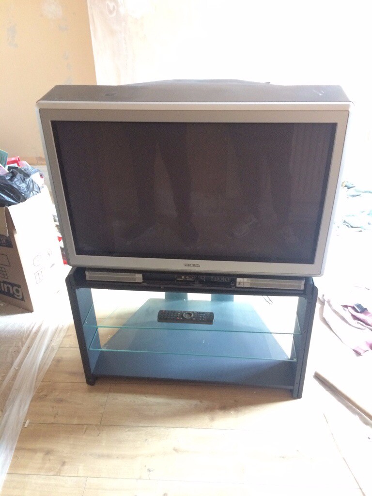 TOSHIBA TV and Remote + TOSHIBA Stand in Birmingham City Centre, West