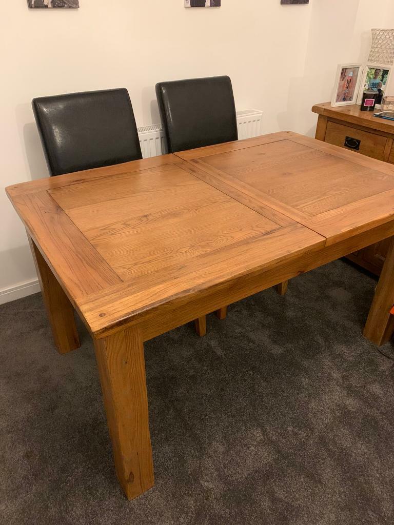 Solid oak dining room table | in Horsham, West Sussex | Gumtree