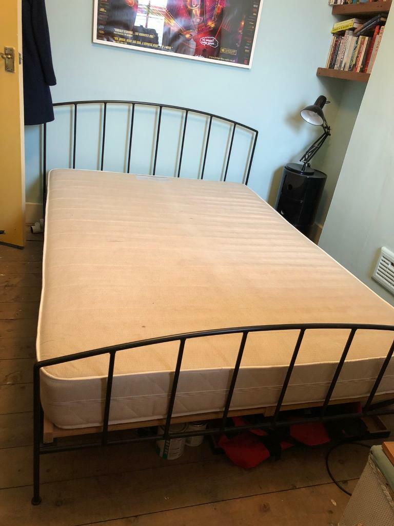 Habitat Black Metal Double Bed Frame | in East Ham, London | Gumtree