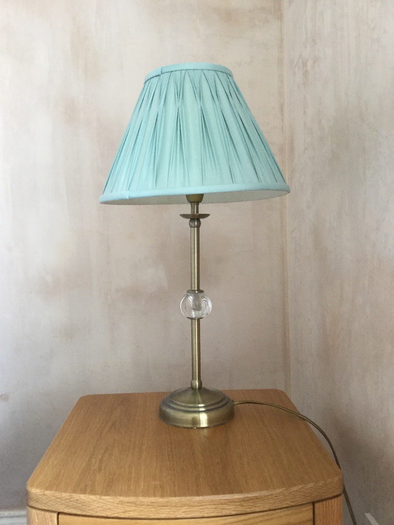 Laura Ashley 18” Table Lamp with 30” Duck Egg Shade in Gourock