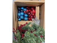 Large Bundle Box of Christmas Decorations
