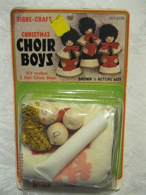 22 Vintage Fibre-Craft Christmas Craft Kits Snowman /Santa /Mouse /Reindeer NIP