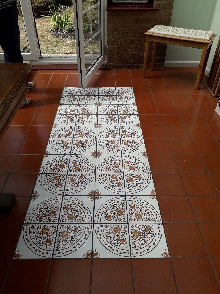 Itallian Ceramic Floor Tiles Plain Terrecotta And Hand Painted Patterned In Southampton Hampshire Gumtree