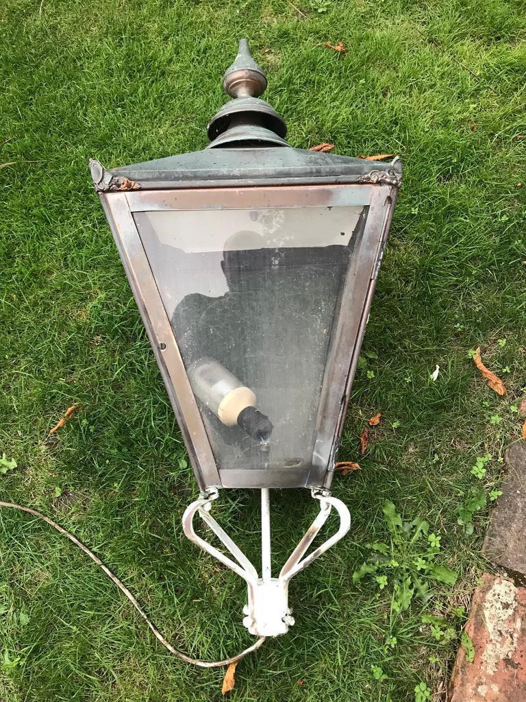 Antique Copper Outdoor Lamp (post type) with post Fitting. in Aldershot, Hampshire Gumtree