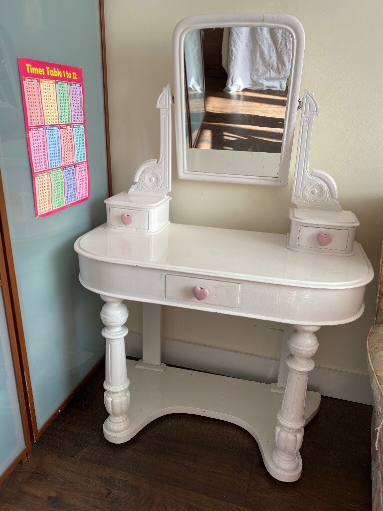 Girls White Wooden Dressing Table in Poole, Dorset Gumtree
