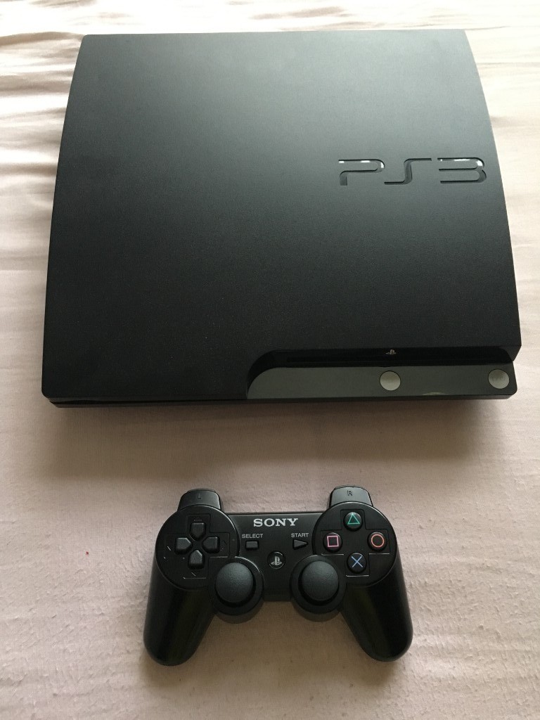 PS3 Slim 250GB console with 1 controller, Wires & 5 Games in Bradford