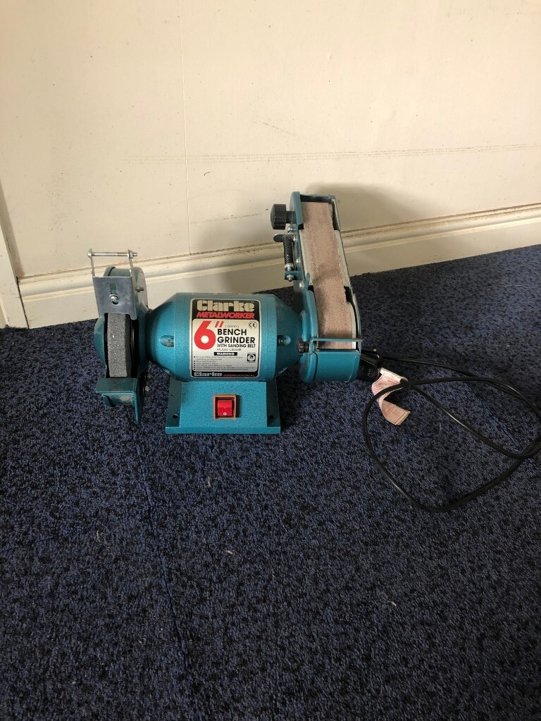 Clarke Metalworker 6" Bench Grinder with Sanding Belt in Newport