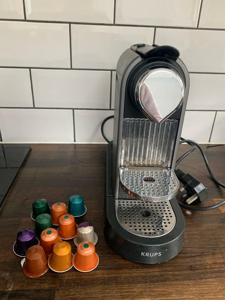 Nespresso Krups Coffee Maker with capsules in Teddington, London