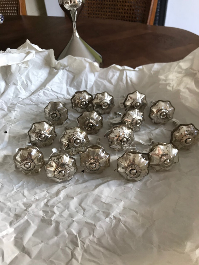 Brand New Silver Glass Drawer Pulls Knobs Handles From