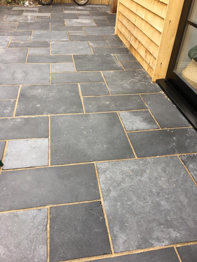 Stone market Charcoal Grey Limestone Paving Slabs approx 8m2 in