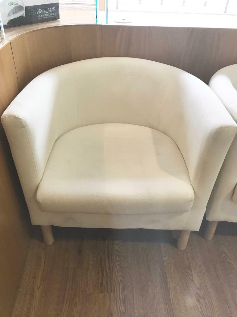 White Ikea Bucket Chair X 5 in Southampton, Hampshire Gumtree