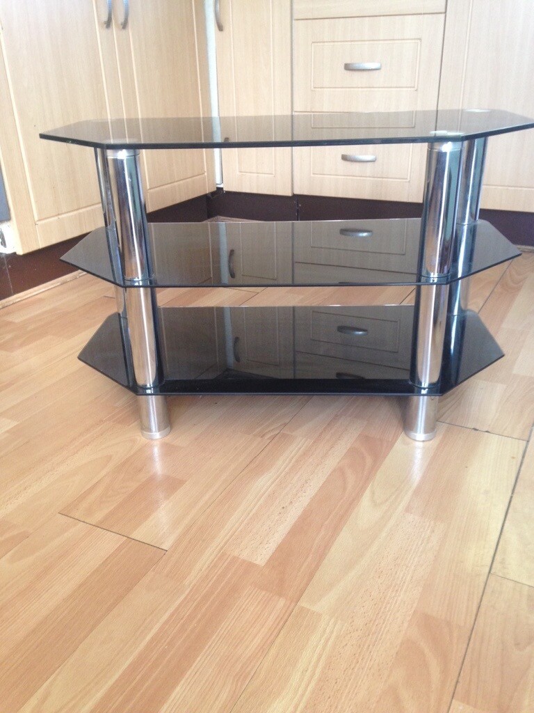 Black glass tv entertainment units in Kingswood, East