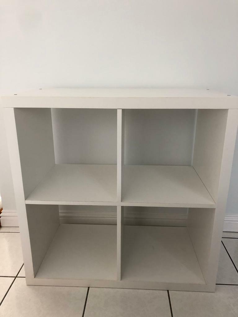 white 2 cube unit