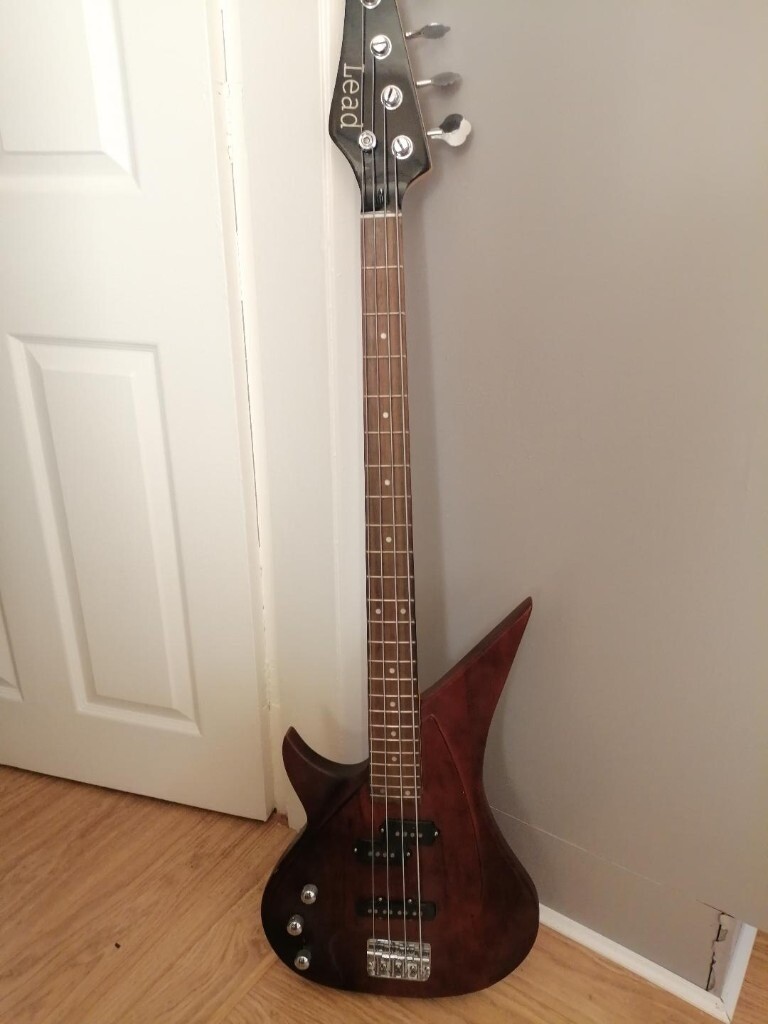 Natural Dark Brown Left Handed Bass Guitar in Newcastle, Tyne and