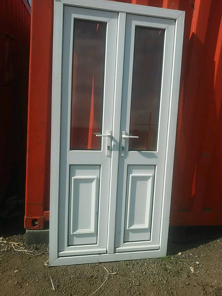 Small pvc patio French Upvc doors shed garage summerhouse 