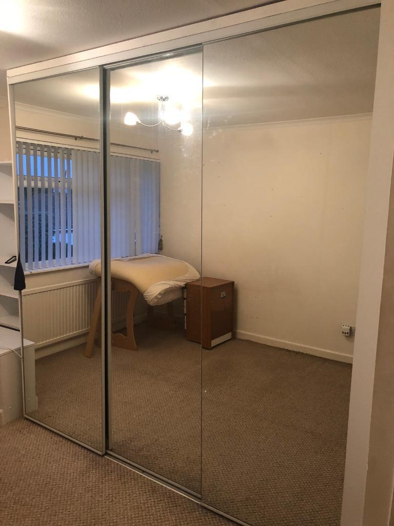 3 X Wickes Sliding Wardrobe Doors Completely White Framed