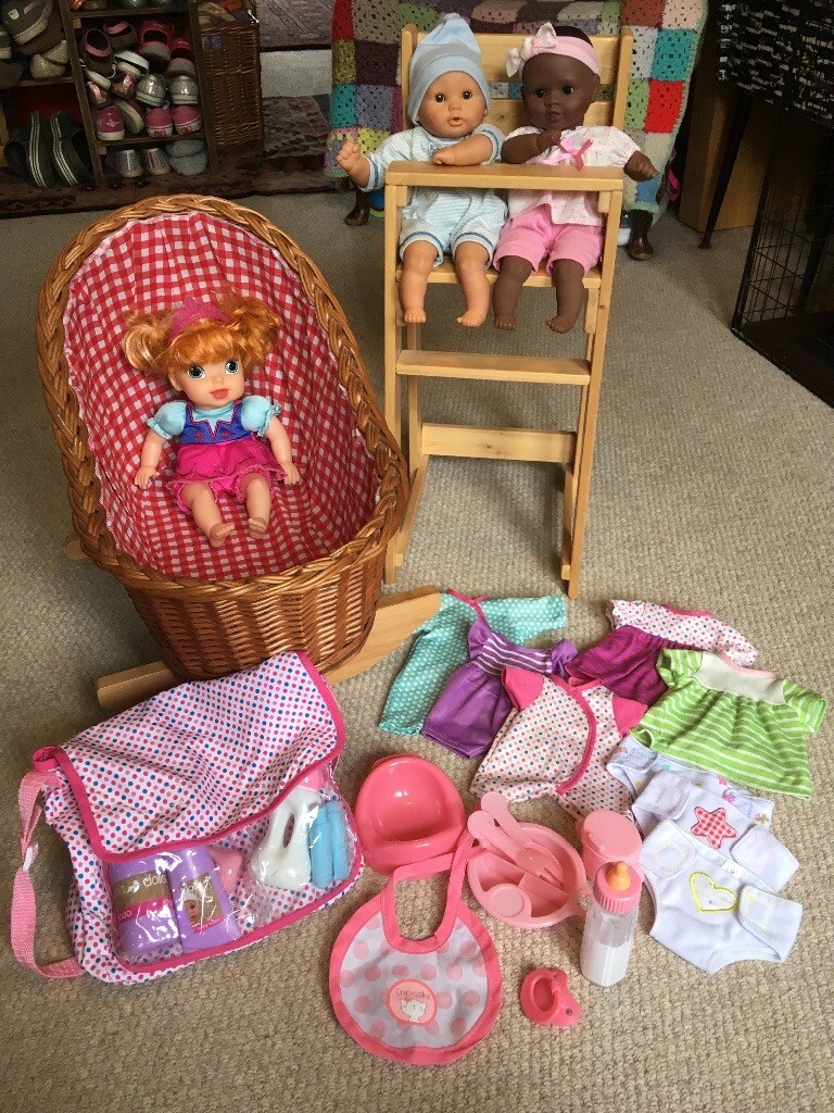 Toy Baby Doll Bundle Incl Corolle Dolls Crib High Chair Changing Bag Outfits And Accessories In Hanwell London Gumtree