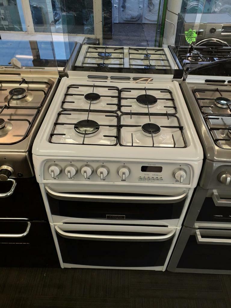 White cannon 60cm wide double oven gas cooker in Stockport