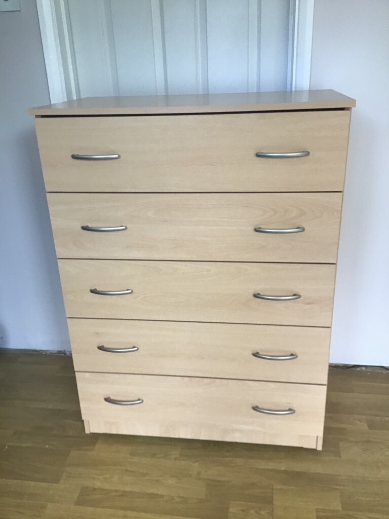 5 Drawer Bedroom Chest of Drawers On Wheels | in Milton Keynes ...