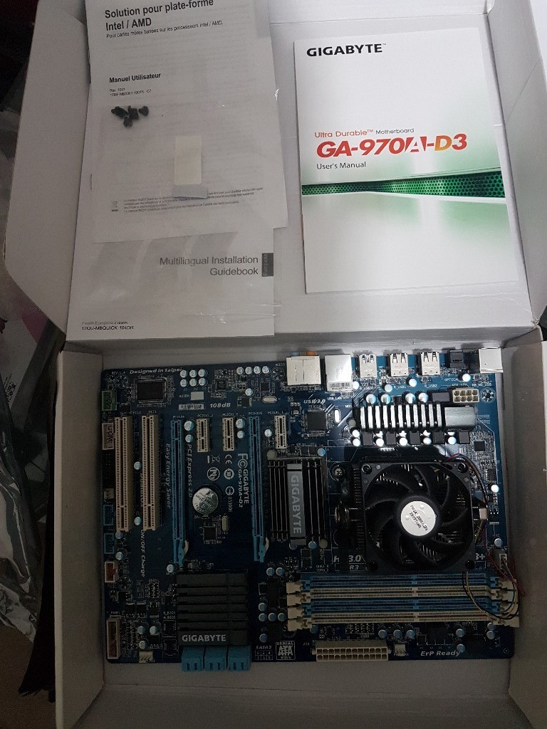 Gigabyte GA970AD3 MB + AMD FX 6300 6 CORE 3.5 GHz CPU BLACK EDITION
