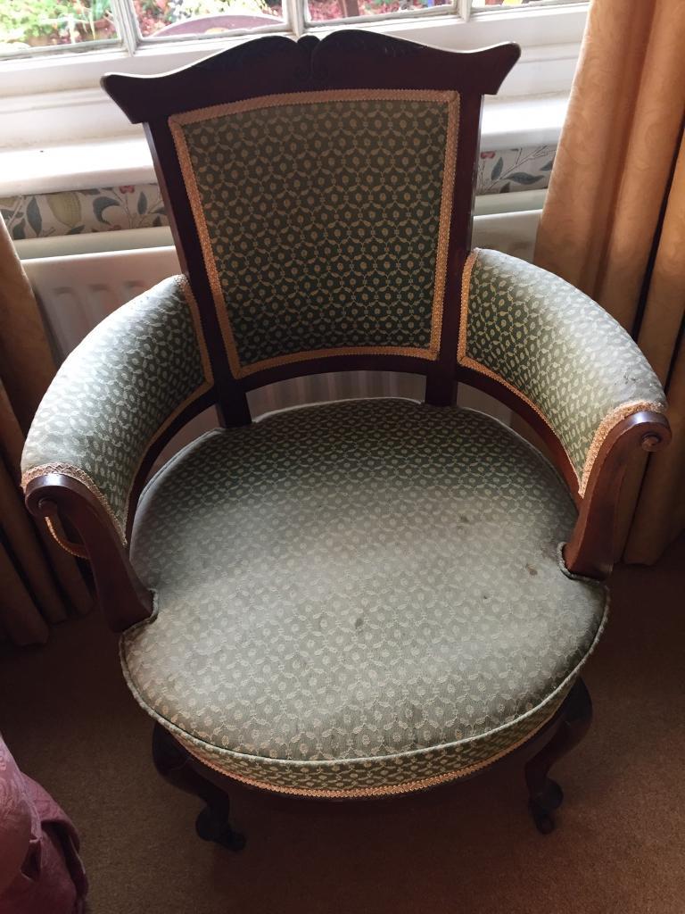Upholstered Victorian occasional chair in Chesham, Buckinghamshire