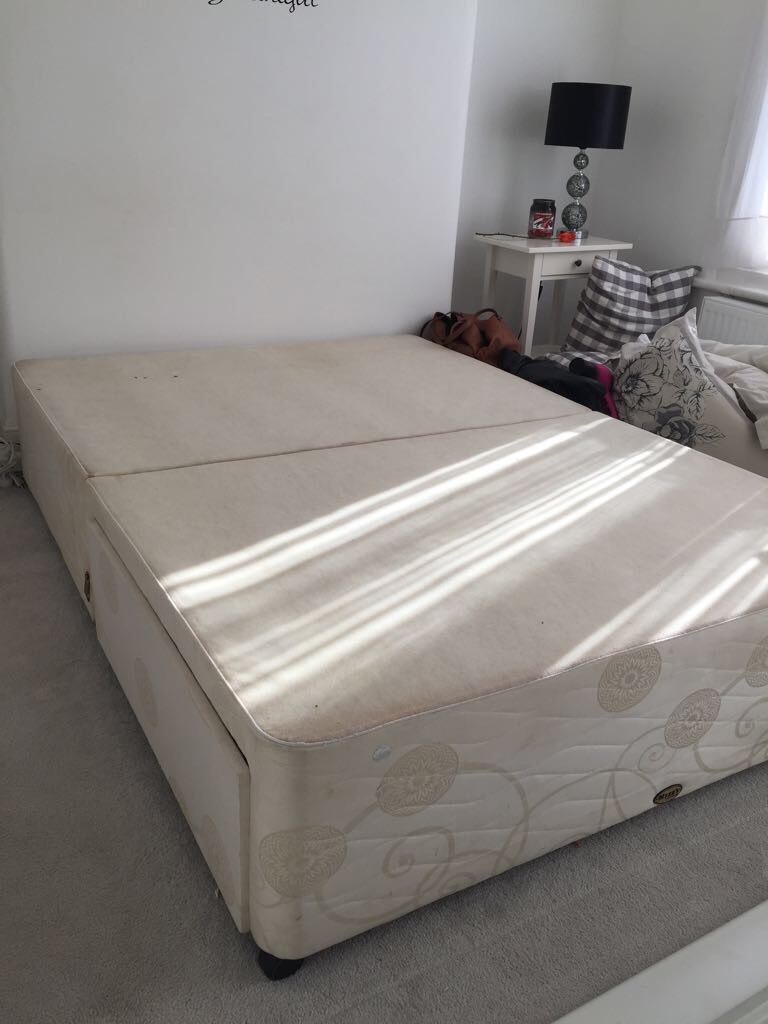 FREE double divan bed base with x 2 drawers in Queens Park, London