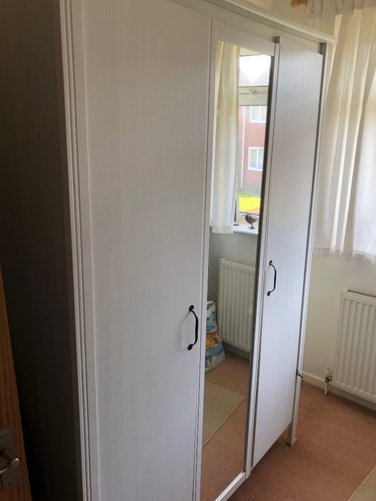 Ikea White Triple Wardrobe With Mirror in Gloucestershire Gumtree