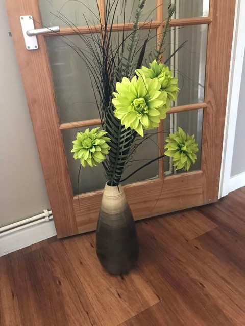 Large Lime Green Vase And Artificial Flowers In Swansea Gumtree
