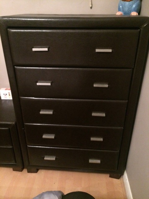 Brown Faux Leather Chest Of Draws In Dagenham London Gumtree