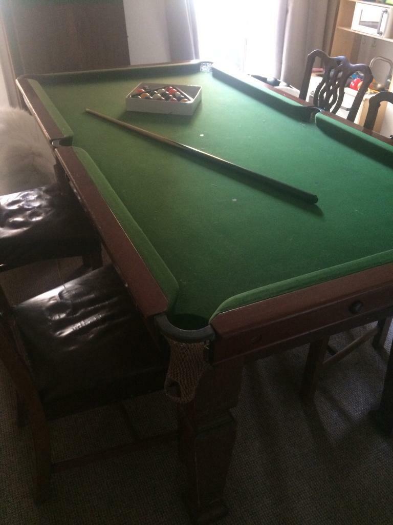 Thurston & co snooker pool billiard dining table & 4 chairs in