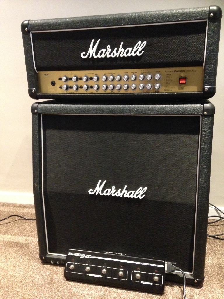 Marshall AVT150H Half Stack Guitar Amplifier Head and Cab in
