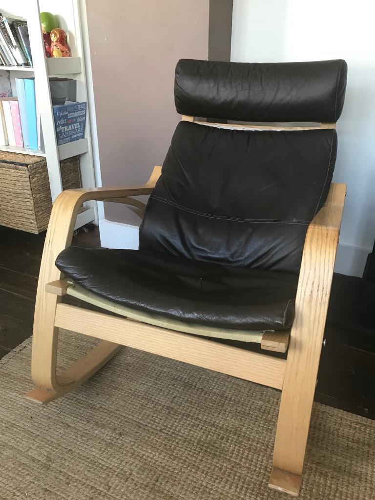 Ikea Poang Rocking Chair Leather Cover In Shoreham By Sea