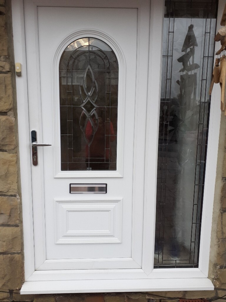 UPVC front door with letter box and side panel. in Gildersome, West