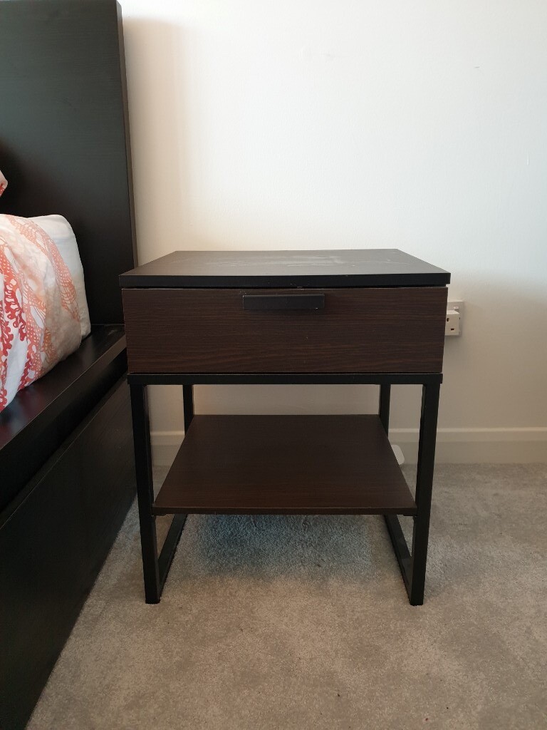 2 Dark Brown Black bedside tables in Hazlemere, Buckinghamshire Gumtree