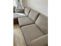Grey L shaped sofa for sale