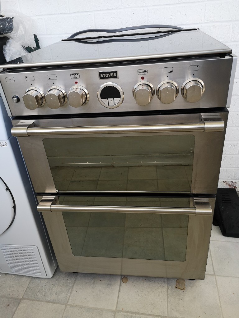 Stoves Sterling 600 Dual Fuel Cooker Silver/Chrome Very good