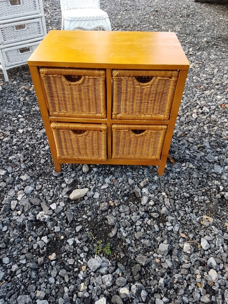 Wicker drawer storage unit in Melksham, Wiltshire Gumtree
