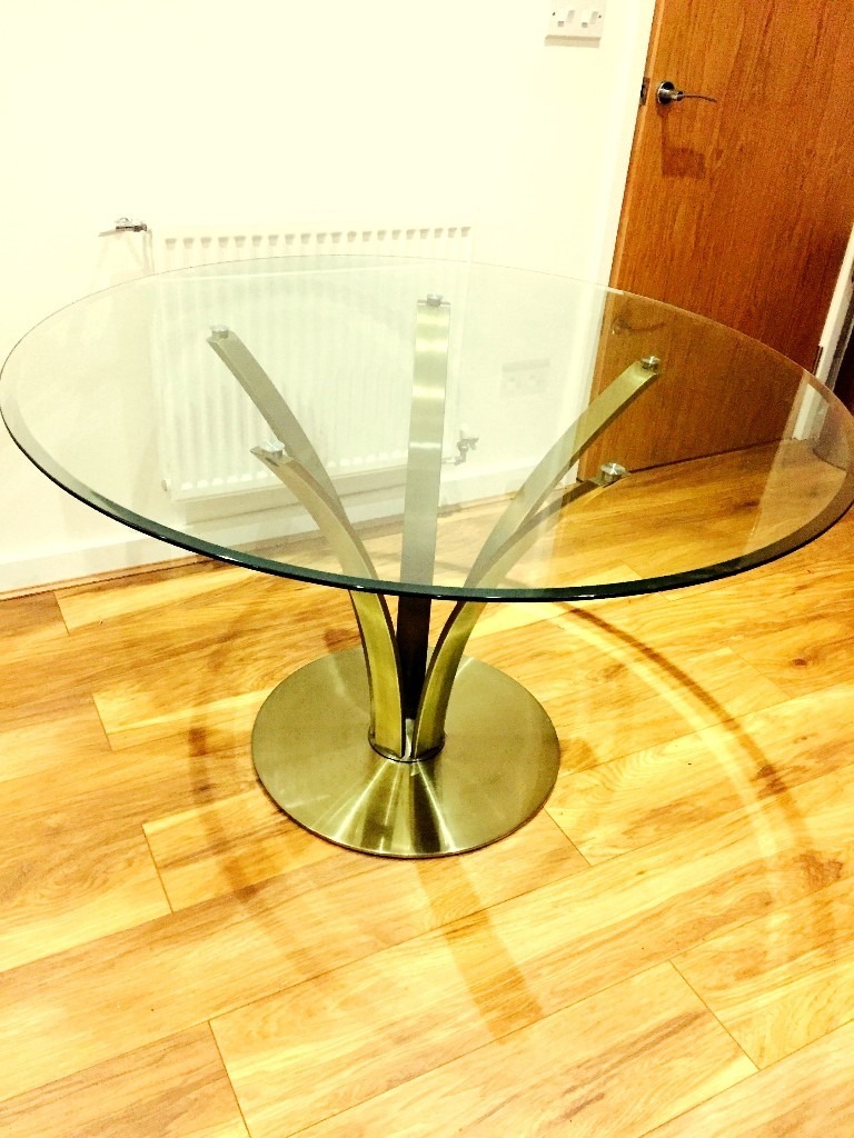 Nearly New John Lewis Moritz Glass Top Dining Table, 4 seater in Balham, London Gumtree