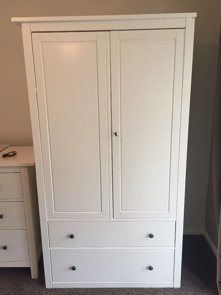  Ikea  Hemnes  white wardrobe  with 2 drawers in Sevenoaks 