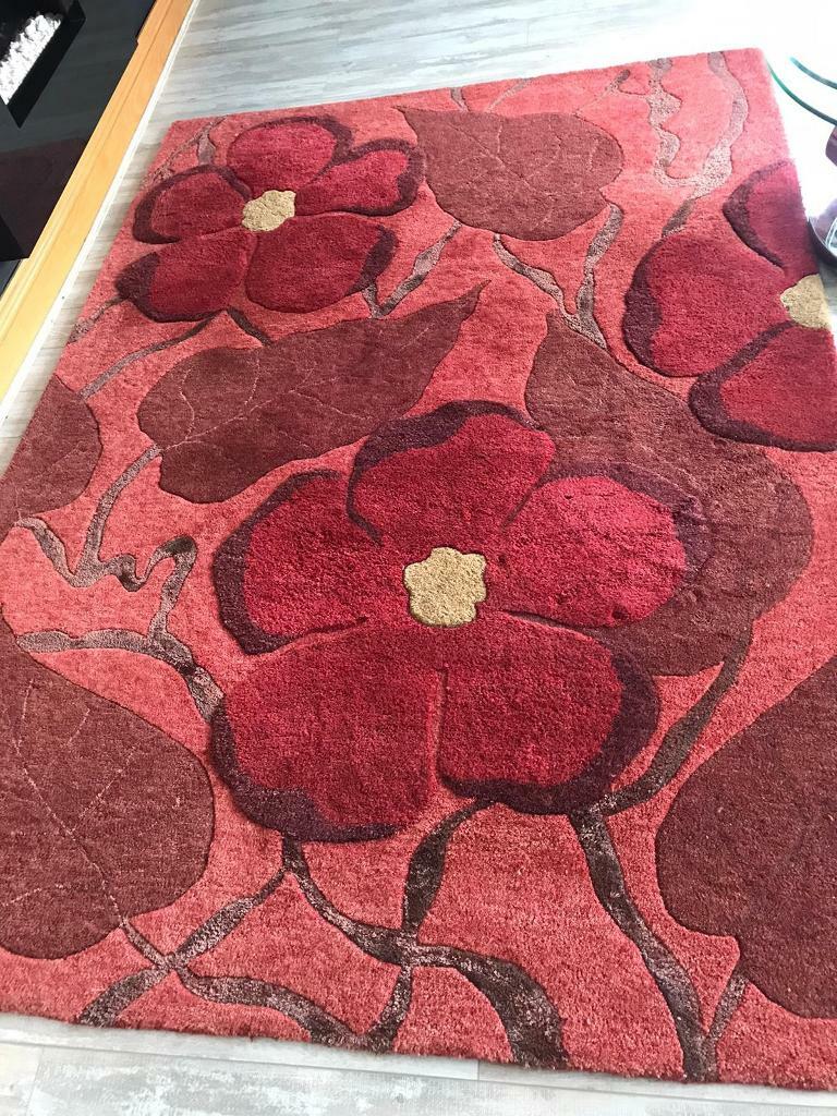 Red floral rug in Hamble, Hampshire Gumtree