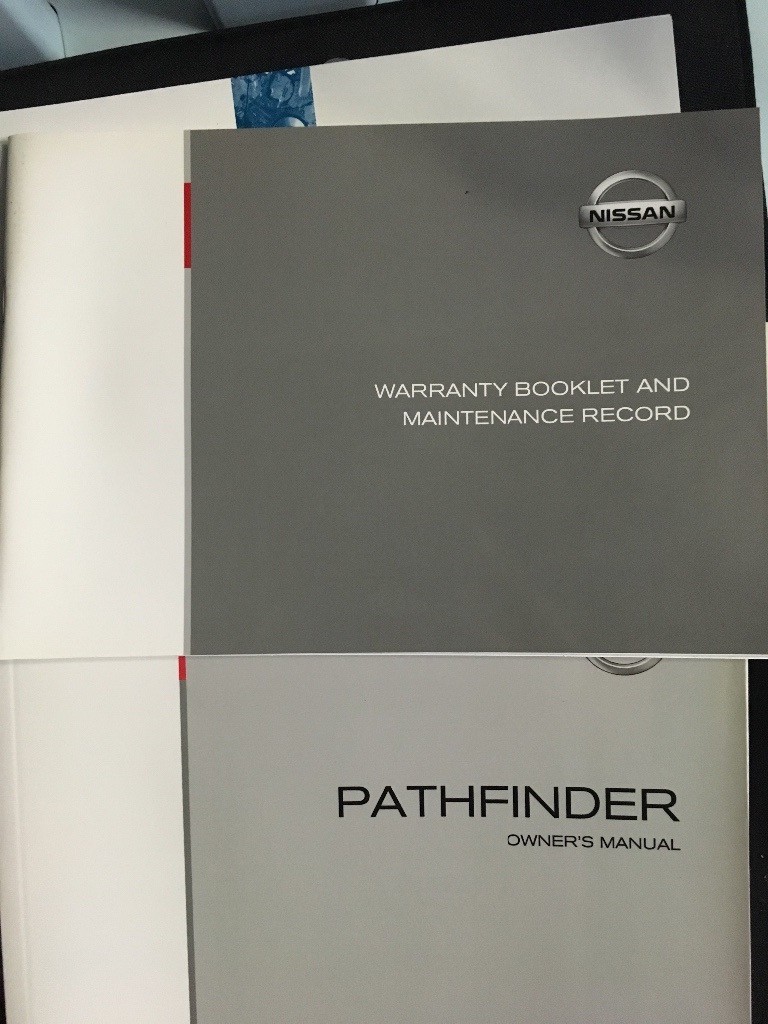 Nissan Pathfinder owners manual and service book