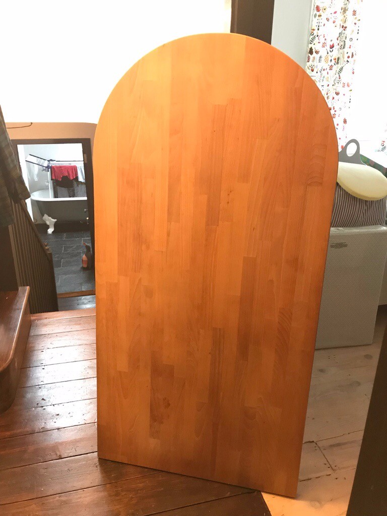 Ikea Gerton Table Bar Top One Rounded Side Excellent