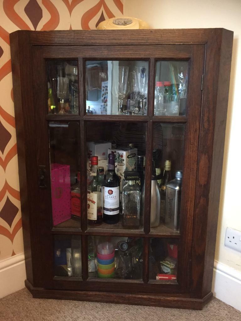 Vintage dark wood corner display in Canton, Cardiff Gumtree