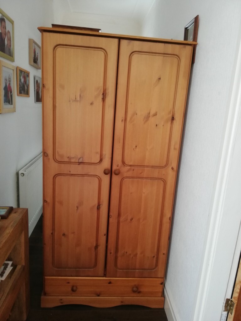 3 Images 2 Matching Pine Double Wardrobes Also 1 Pine Double