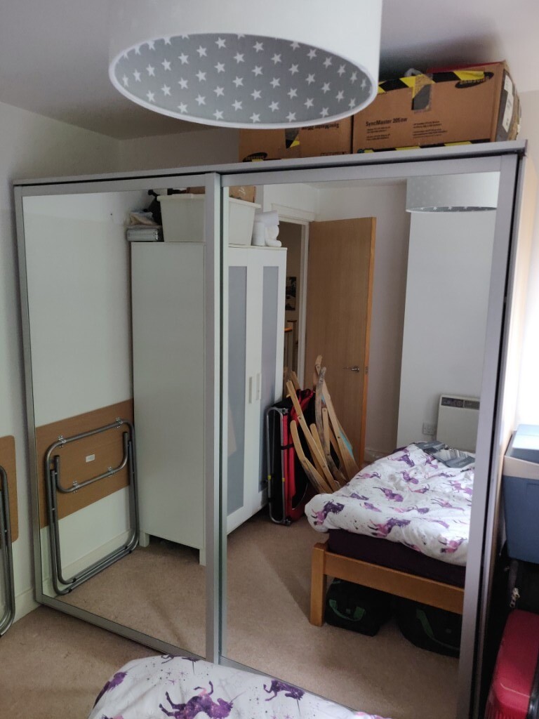 Ikea Pax Wardrobe For Sale Full Mirror Sliding Doors In Excellent Con
