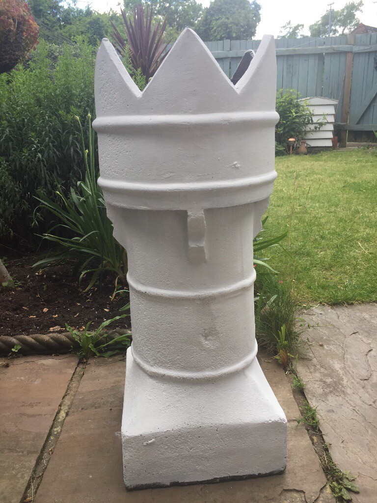 2 X reclaimed ornate terracotta chimney pot planters in South West