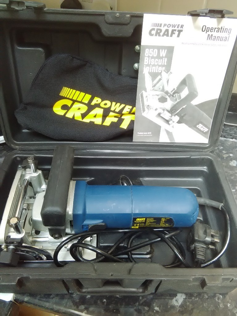 PowerCraft Biscuit Jointer c/w dustbag, case & instruction booklet