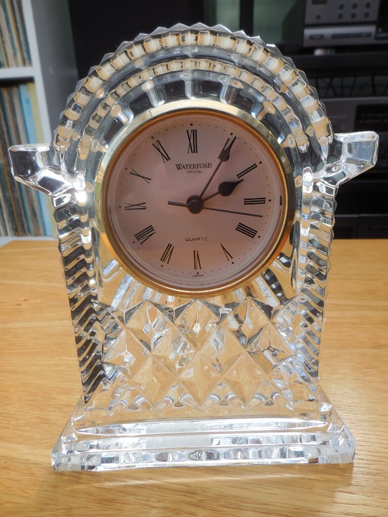 waterford lead crystal mantle / travel clock in Billingham, County