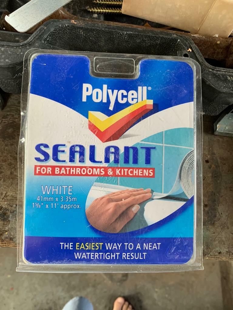 Polycell bath shower kitchen sealant strip 41mm extra wide version ...